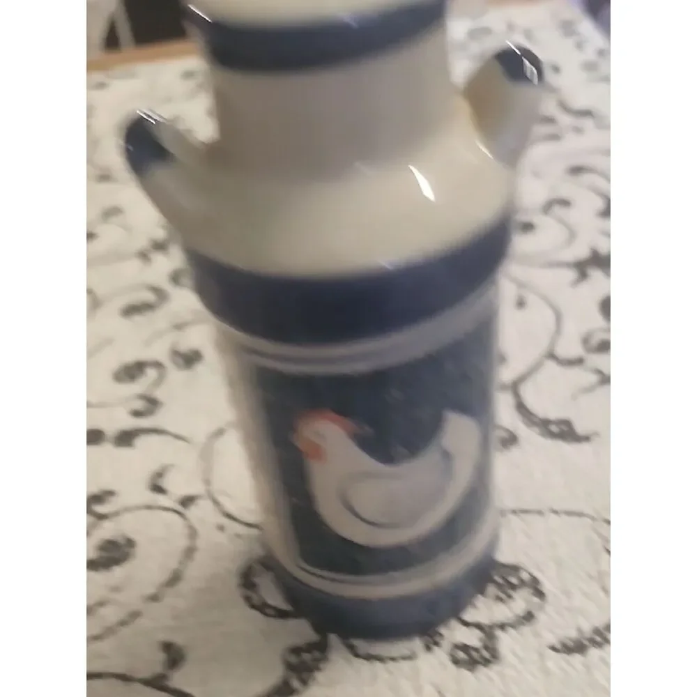 Chicken/Duck  Vintage Milkcan Salt & Pepper Shakers
